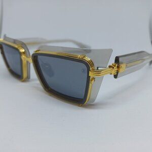 Balmain BPS-130B-52 Sunglasses Grey / Gold Cat.3 — Brand New